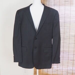 Saks Fifth x Ermenegildo Zegna Charcoal Gray Wool Blazer Men's 42R Shang Suit